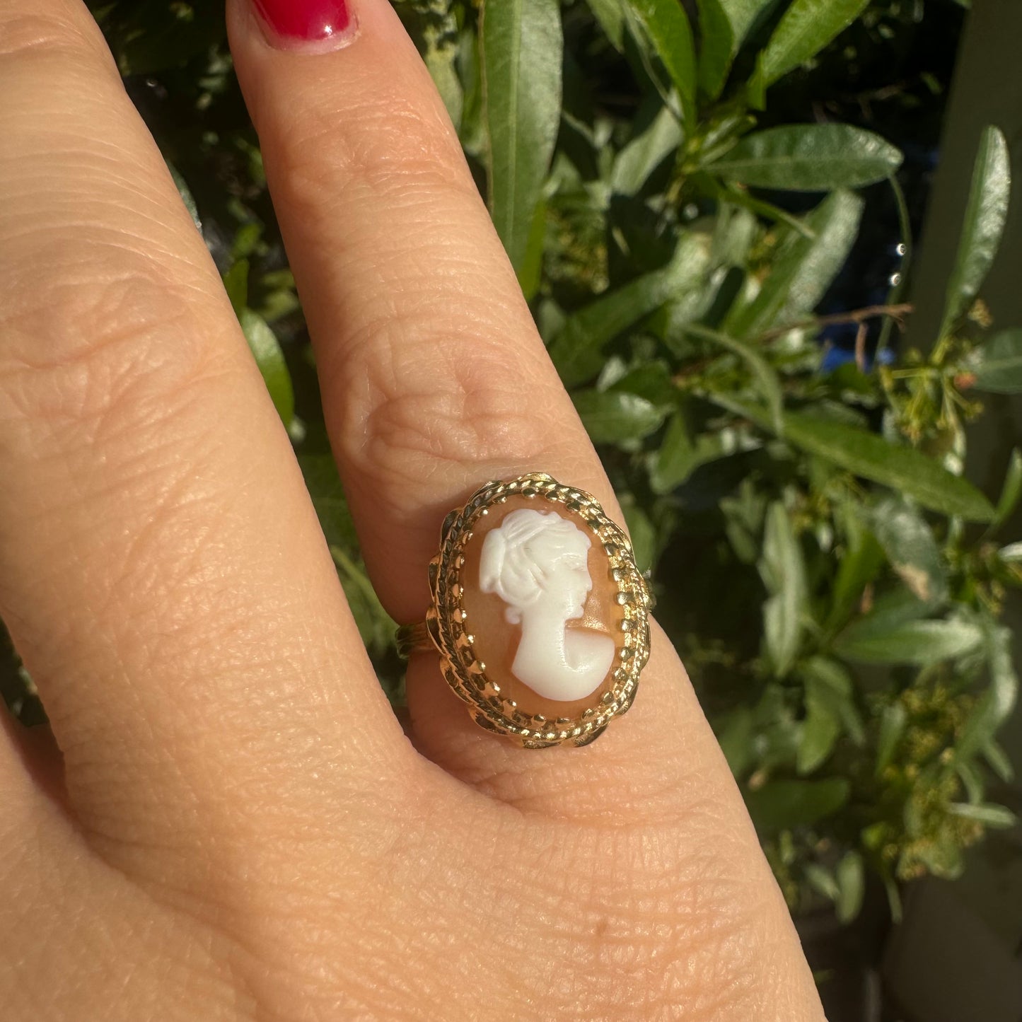 14K gold Cameo ring