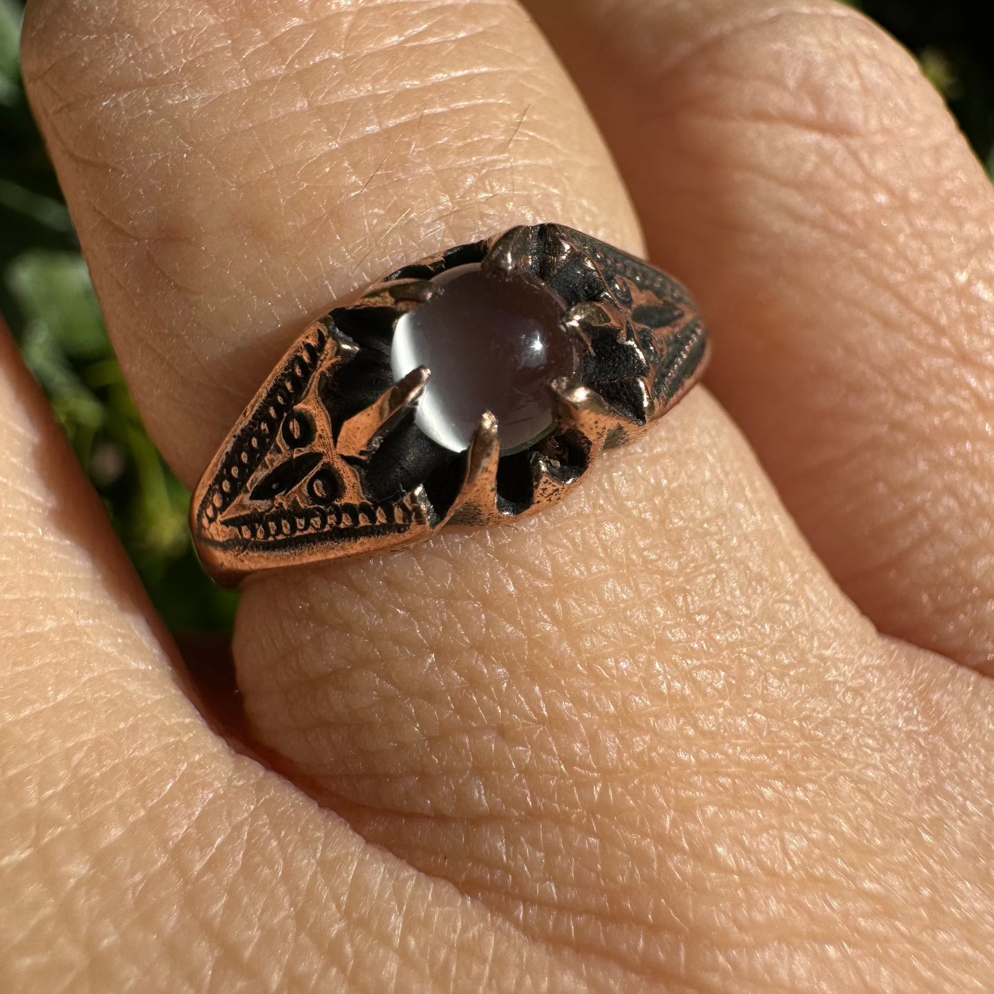 10K gold ring set with Moonstone