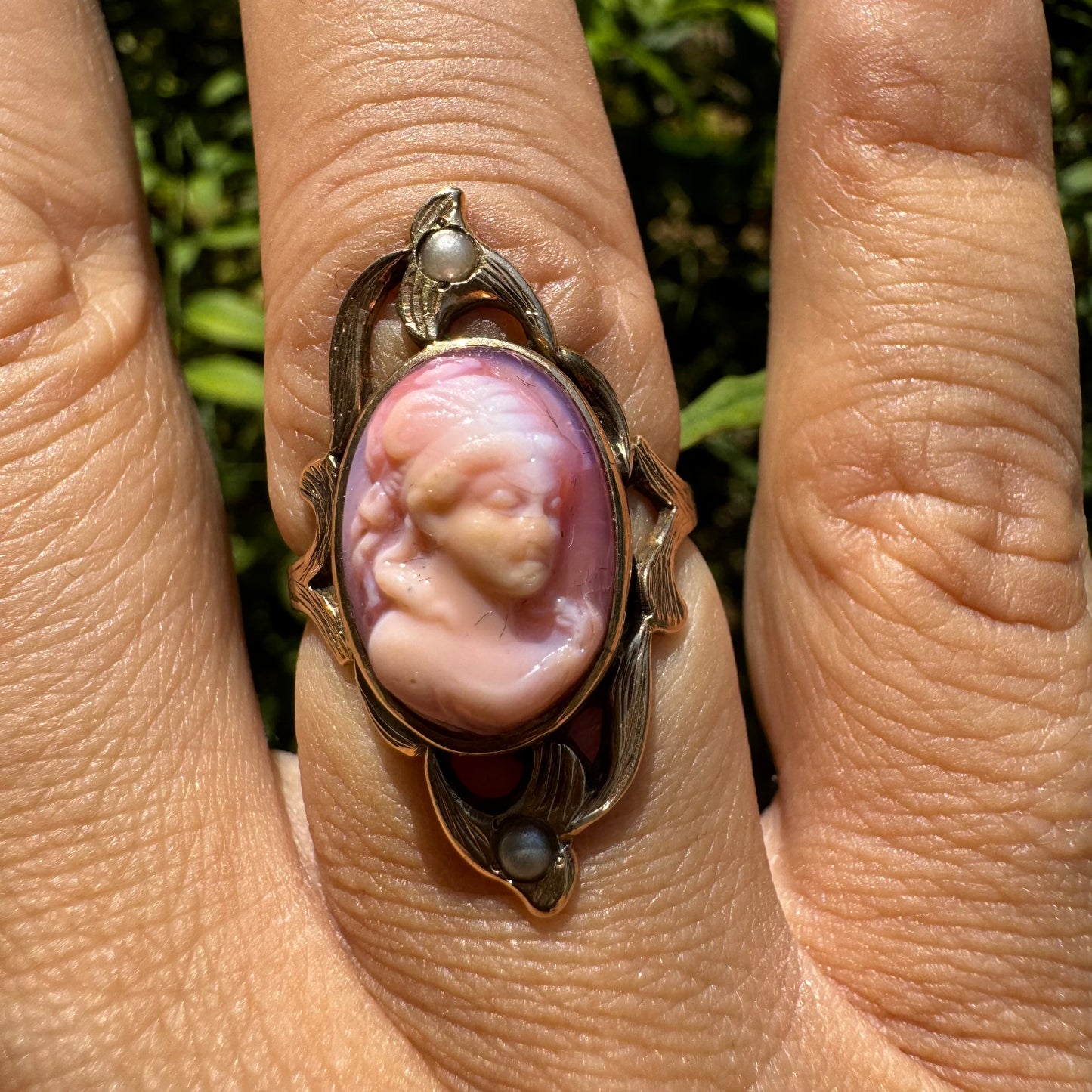 14K gold Cameo ring