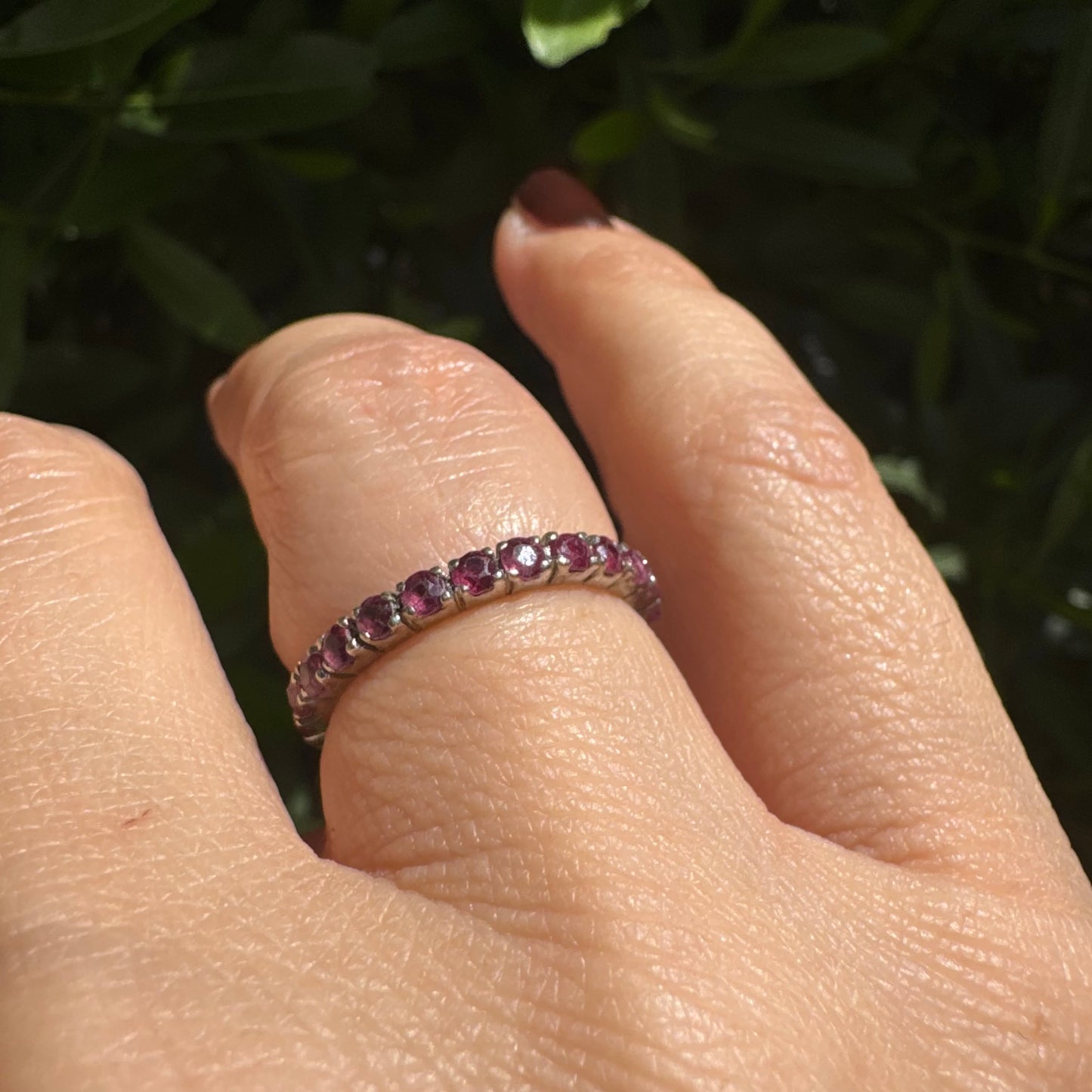 14K gold Eternity ring set with Ruby