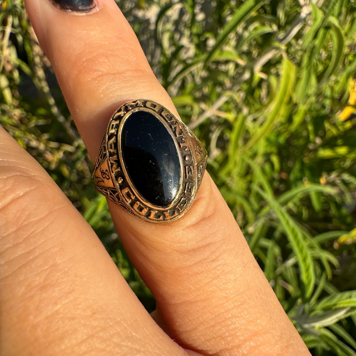 10K gold ring set with Onyx