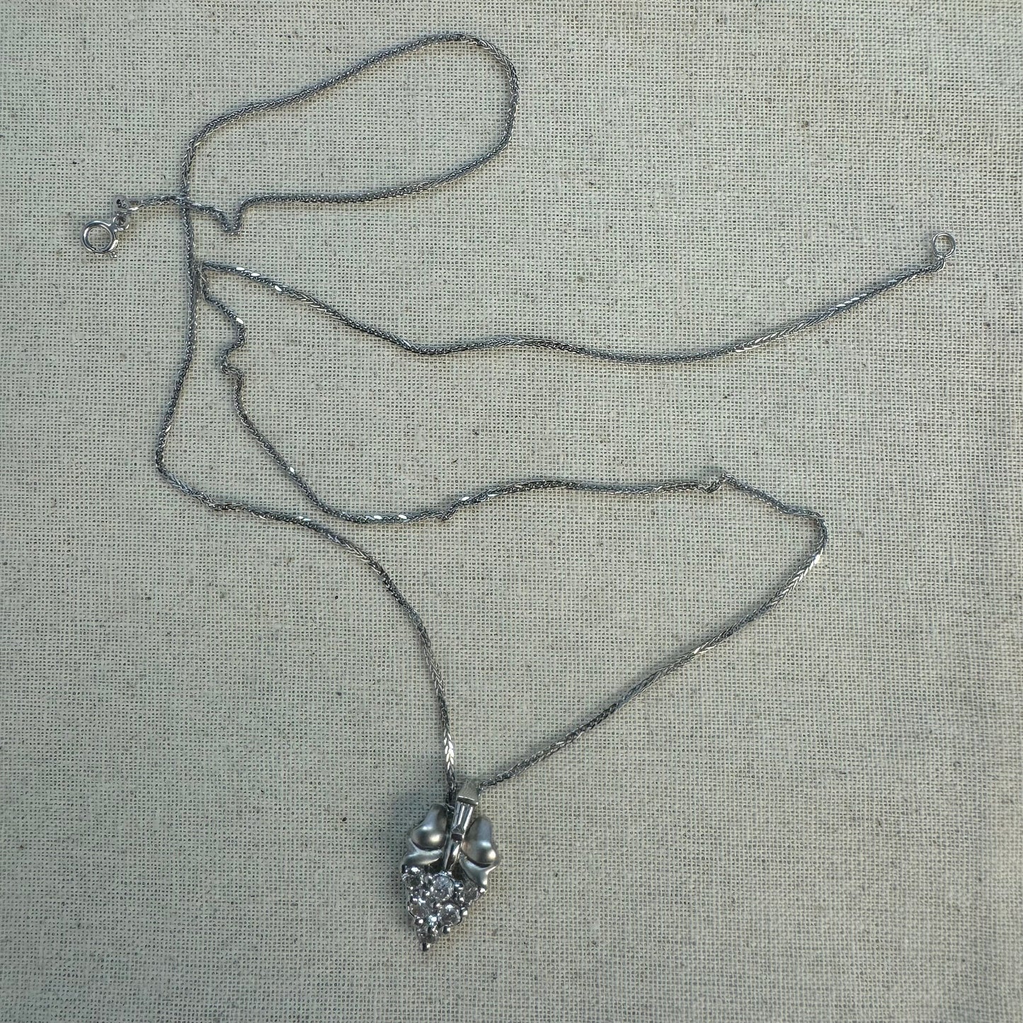 14K gold necklace & 18K gold pendant set with Diamonds