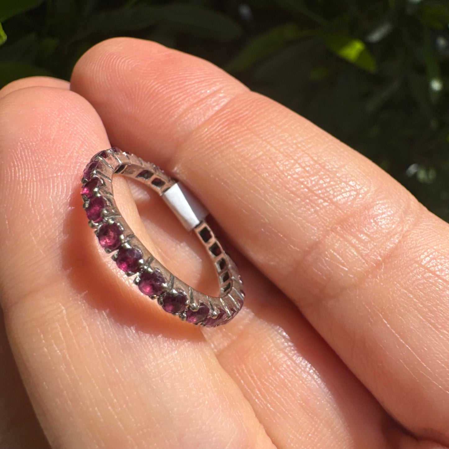 14K gold Eternity ring set with Ruby