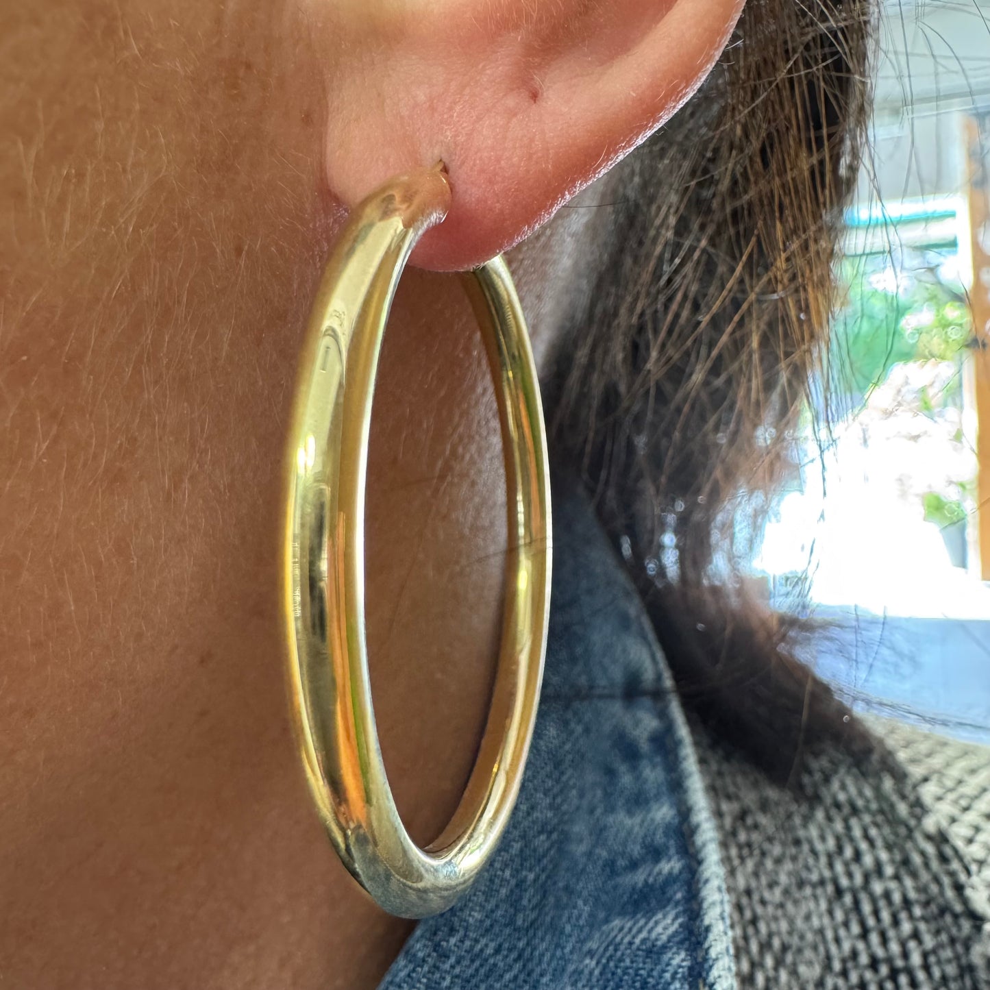 14K gold hoop earrings