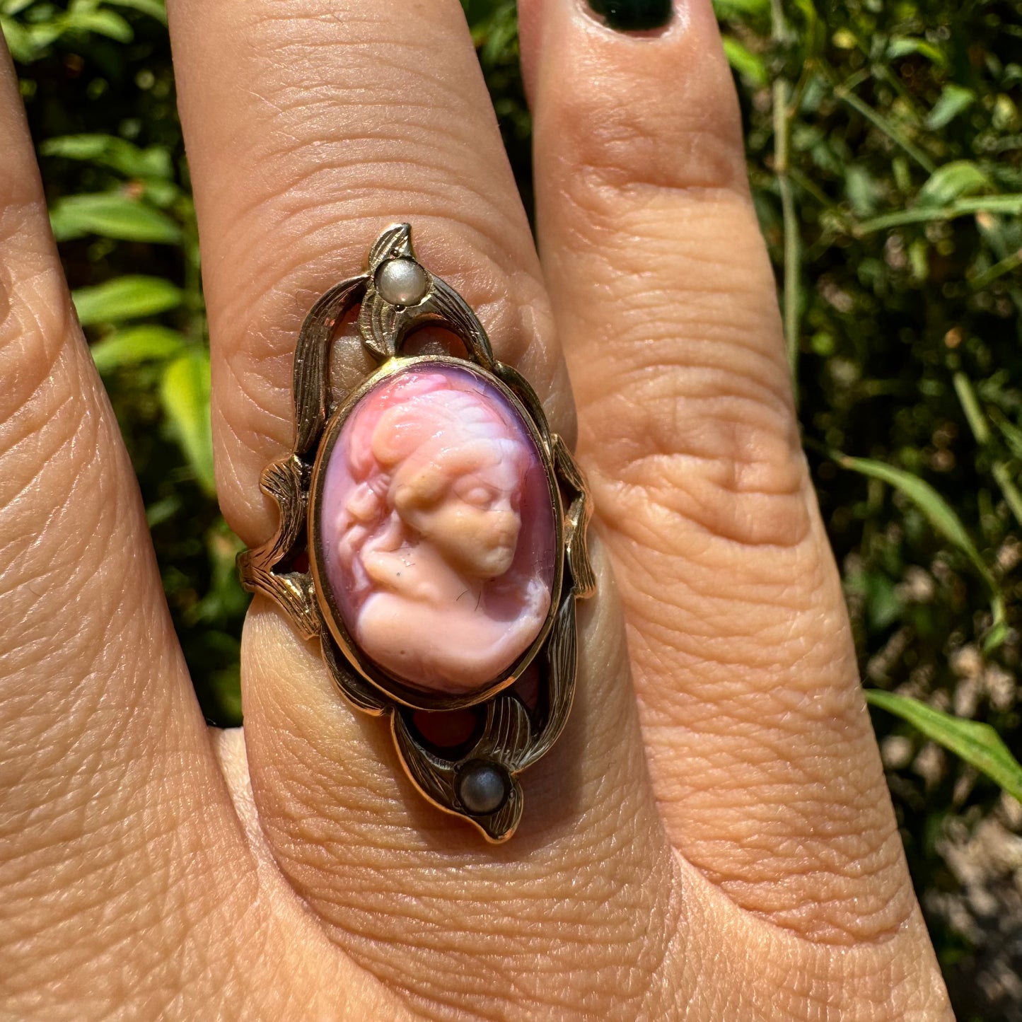 14K gold Cameo ring
