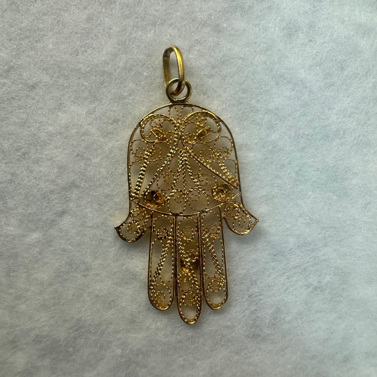 18K gold “Hamsa” pendant
