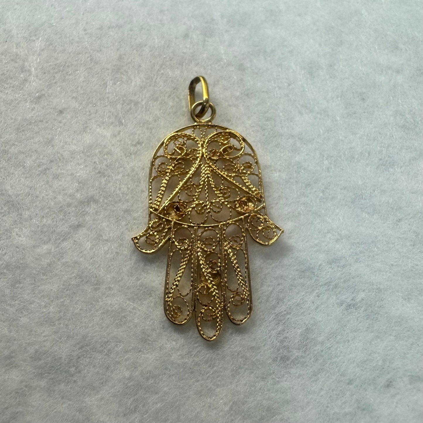 18K gold “Hamsa” pendant