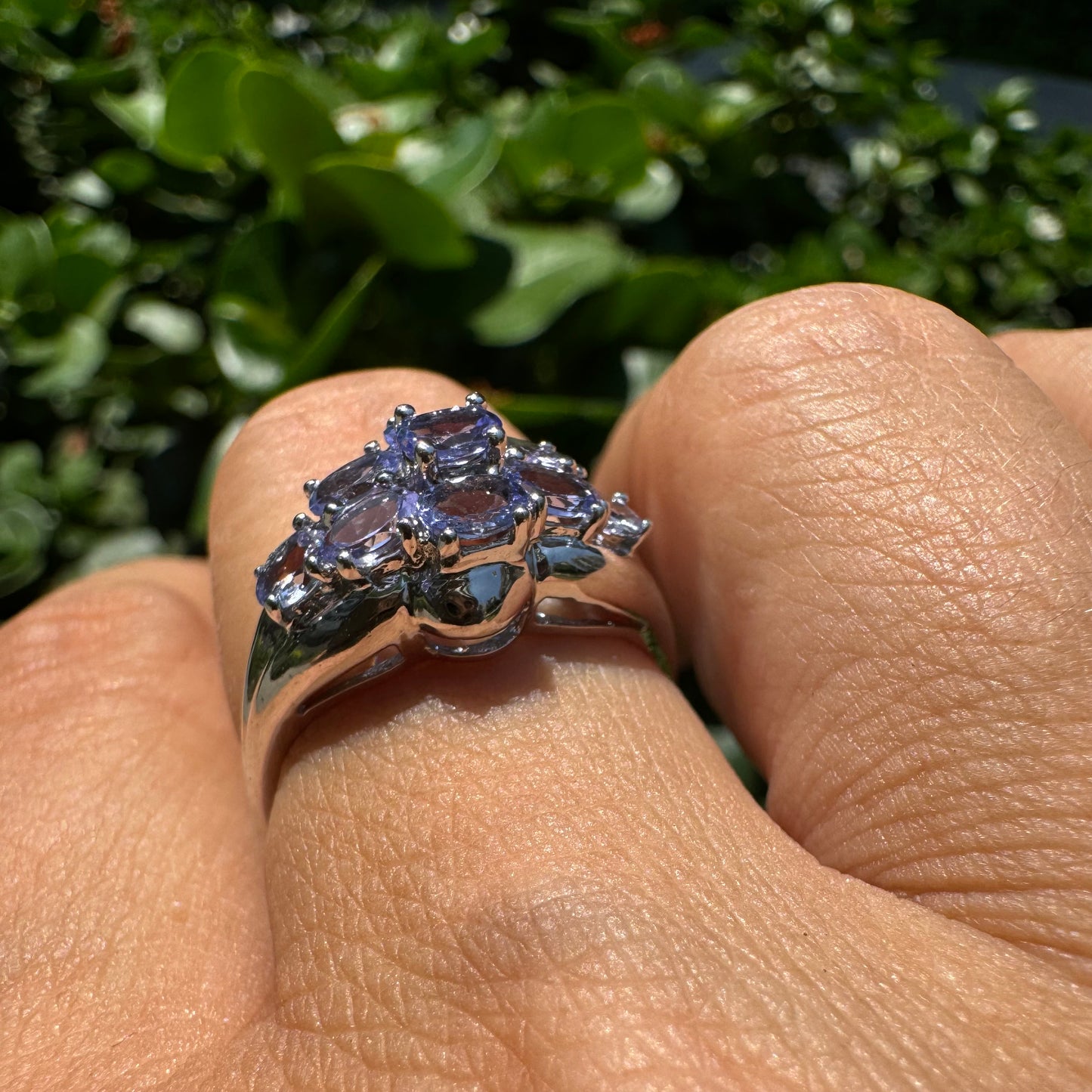 14K gold ring set with Amethyst