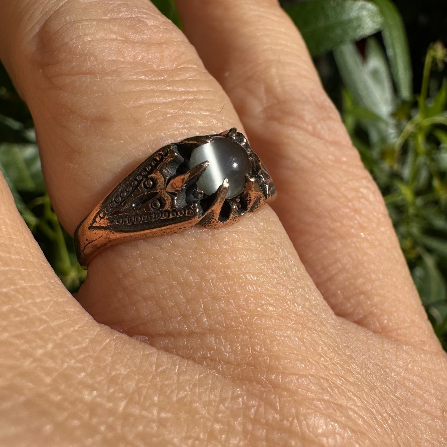 10K gold ring set with Moonstone