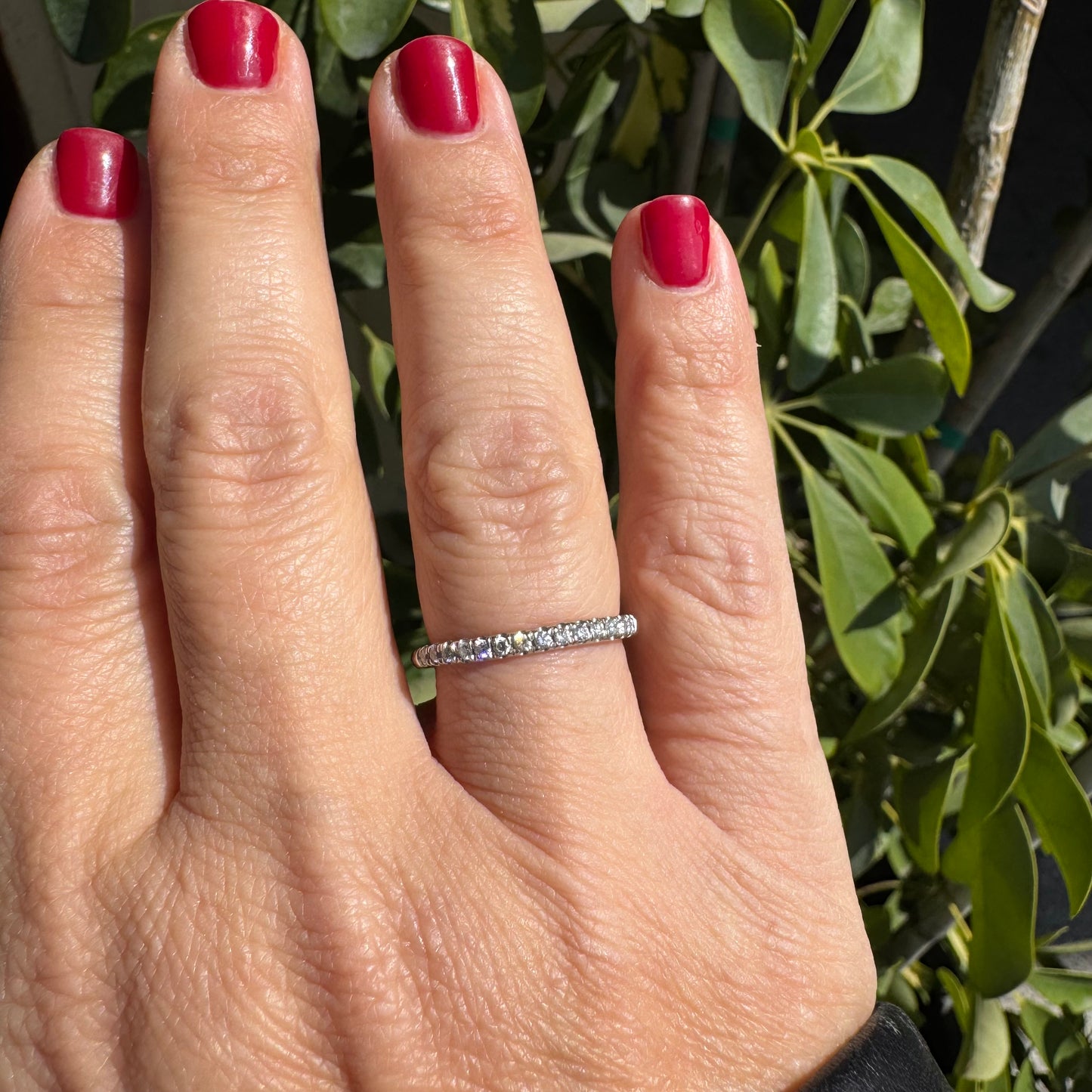 14K gold Half-Eternity ring set with Diamonds