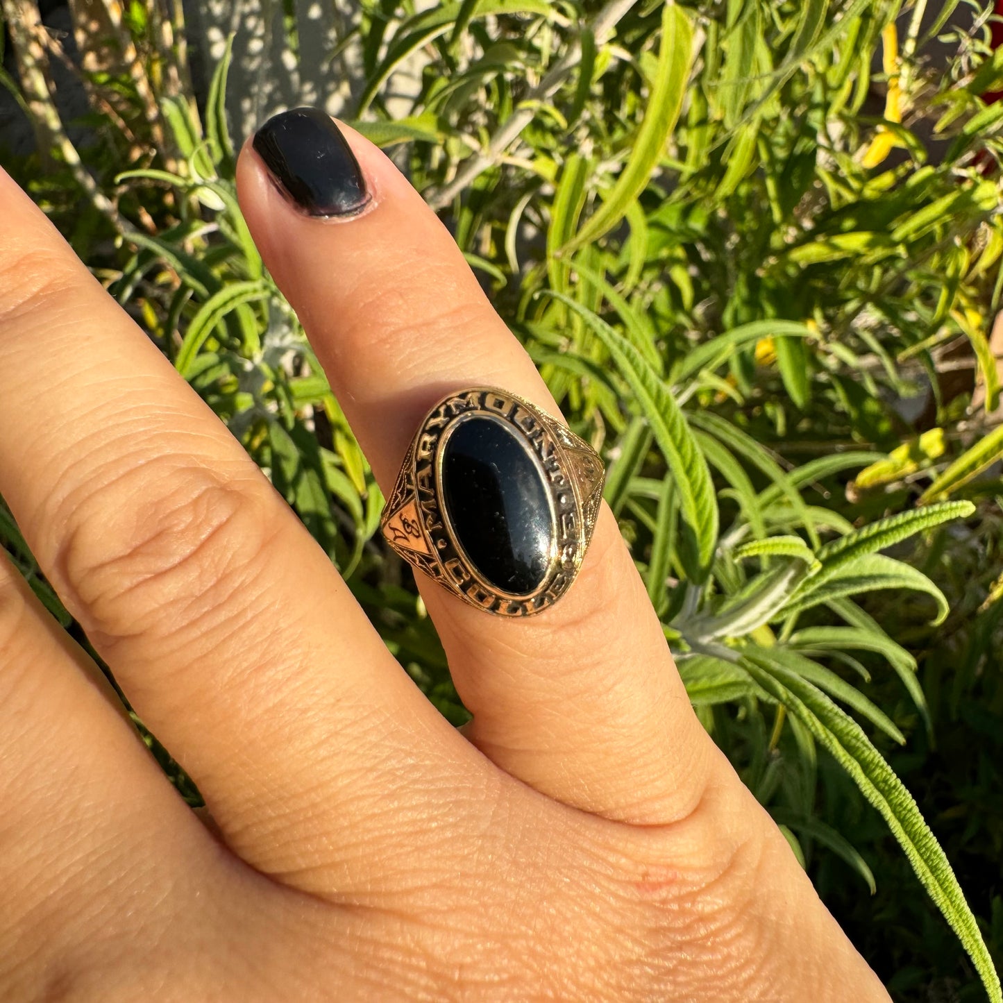 10K gold ring set with Onyx