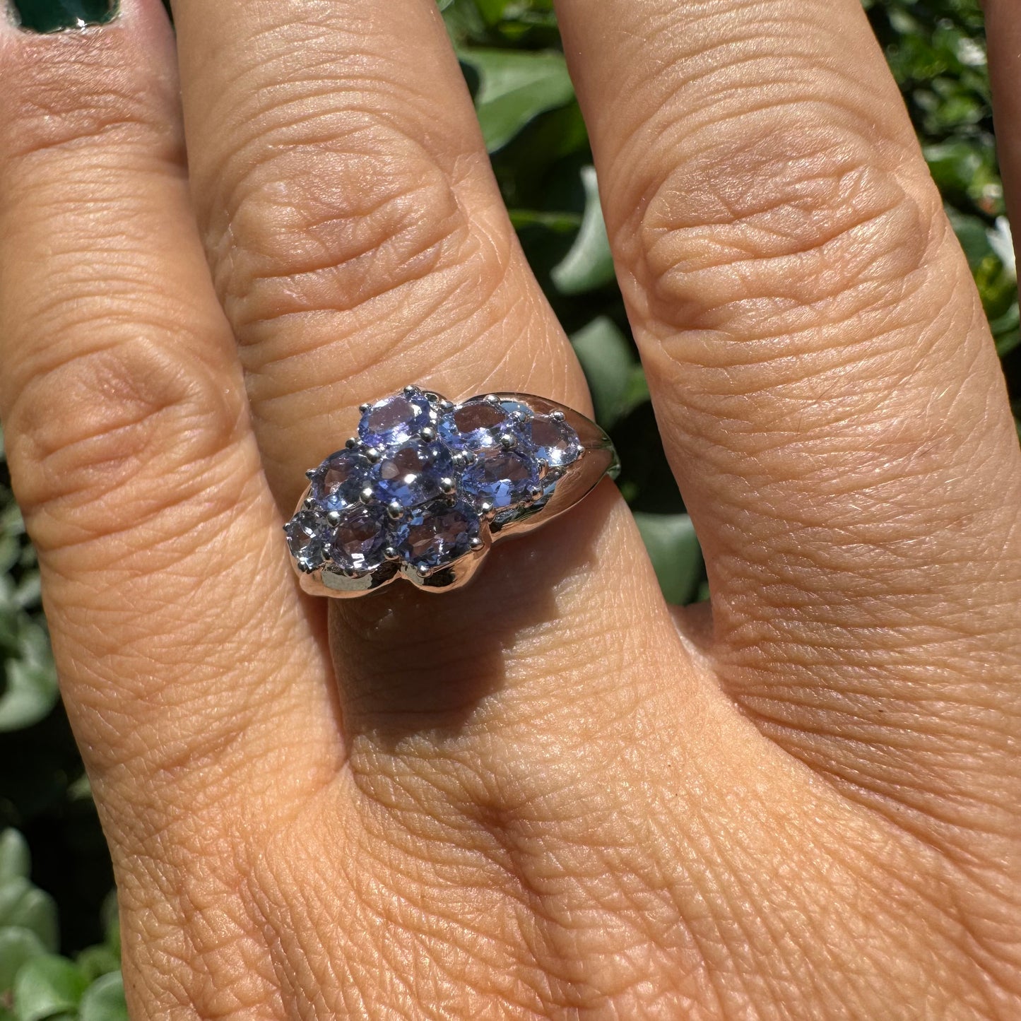 14K gold ring set with Amethyst