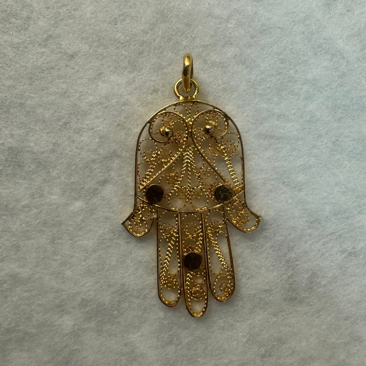 18K gold “Hamsa” pendant