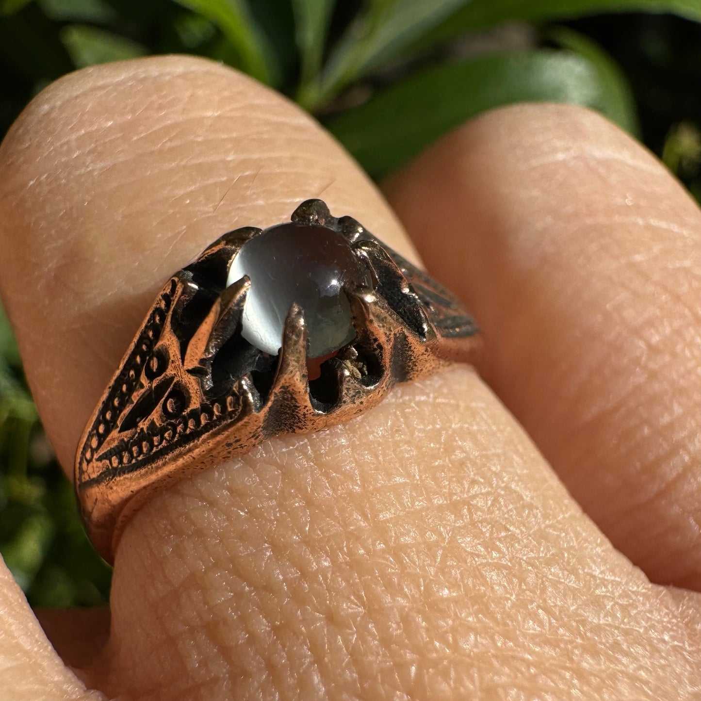 10K gold ring set with Moonstone