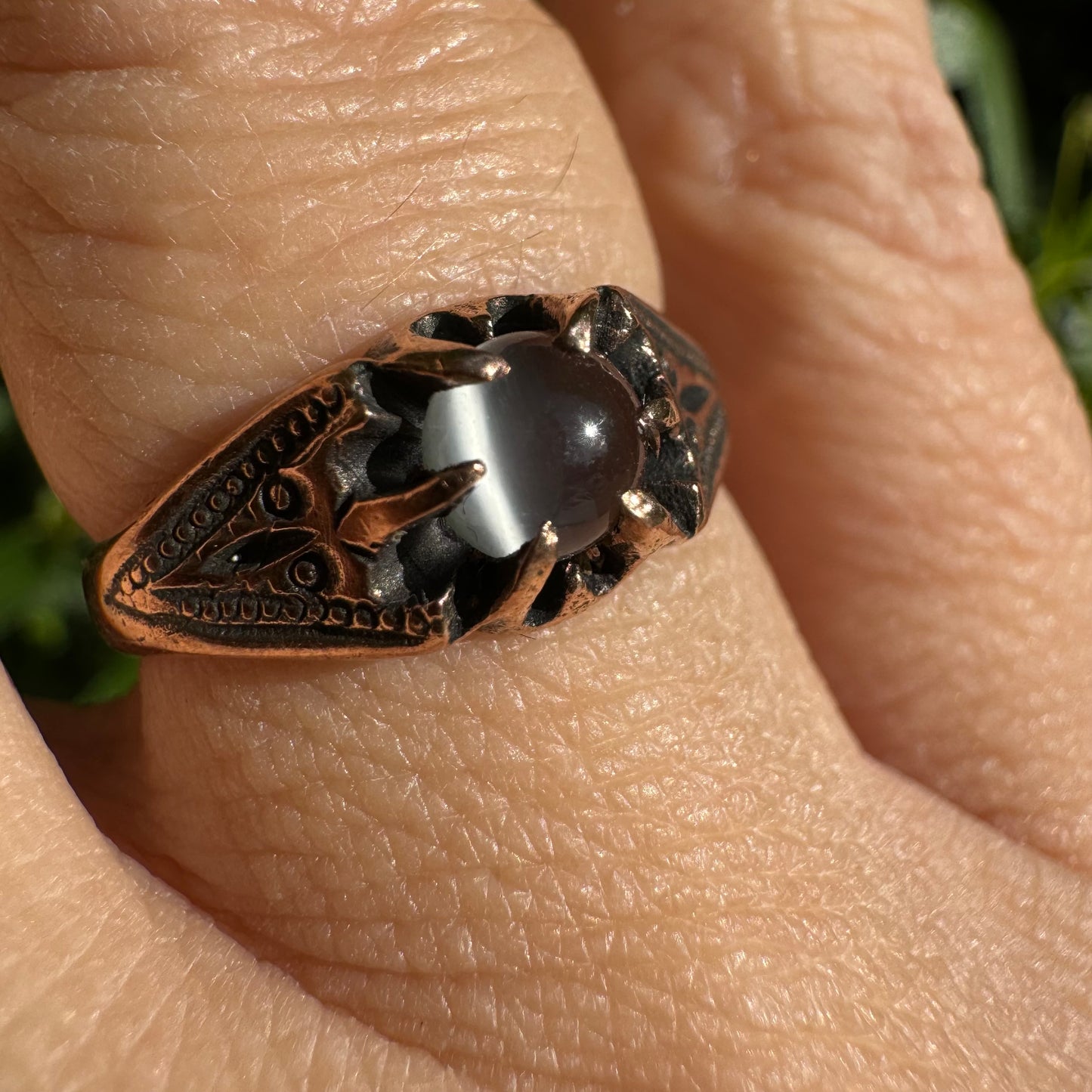 10K gold ring set with Moonstone