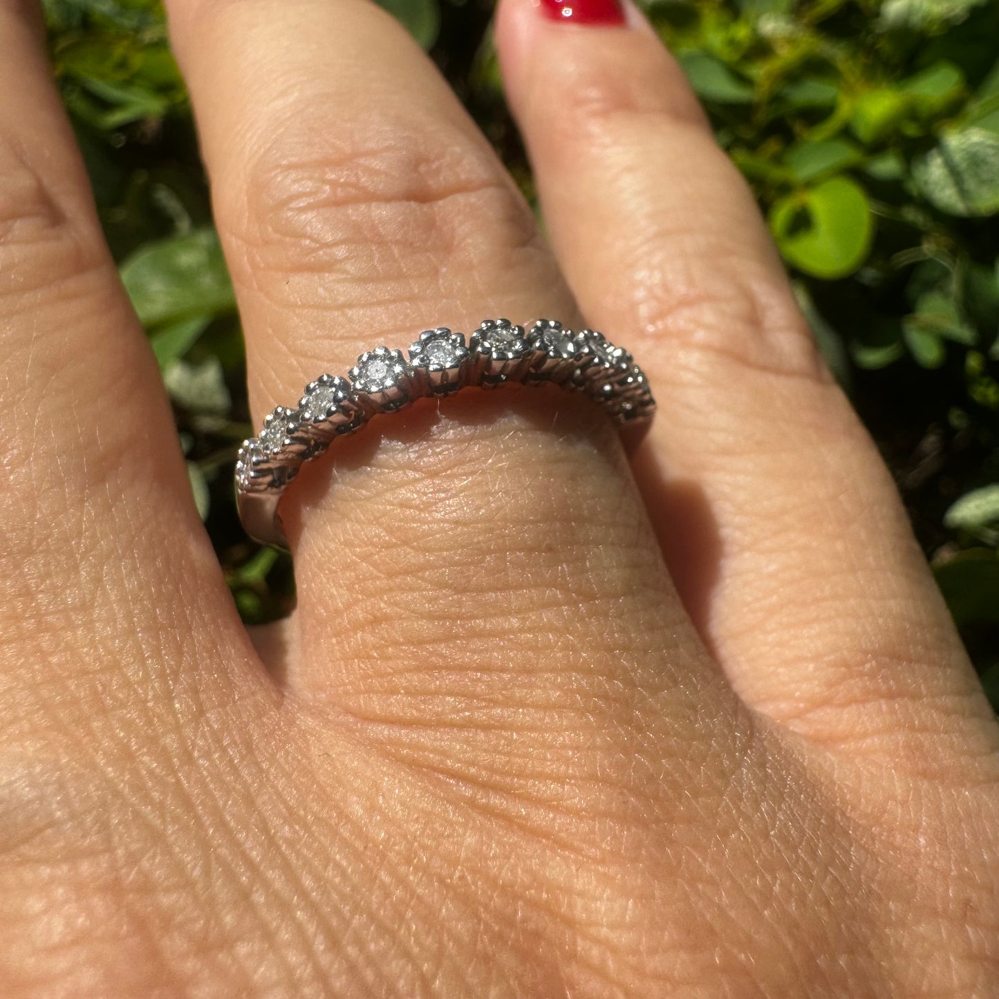 14K gold ring set with Diamonds