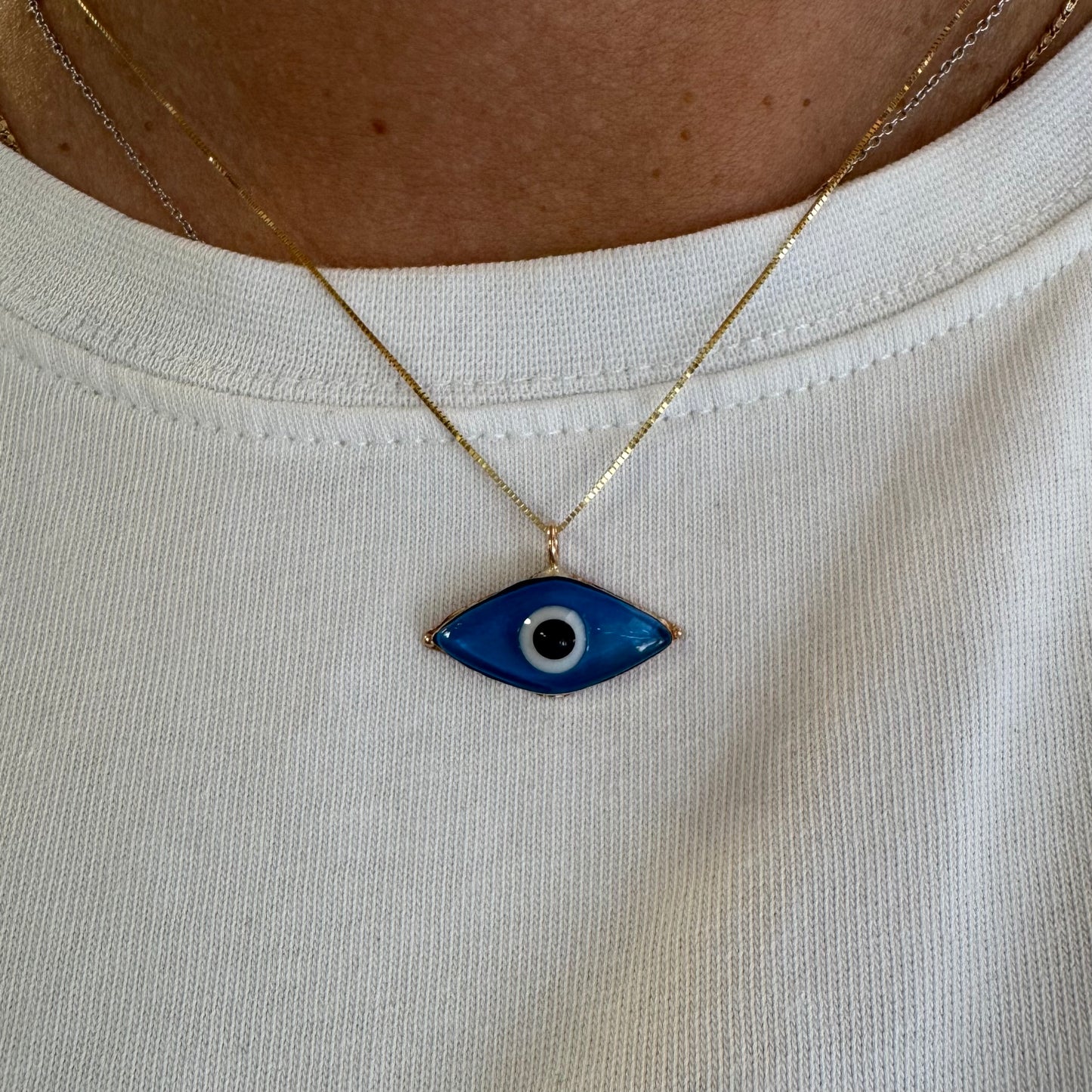 14K gold  “Evil Eye” pendant