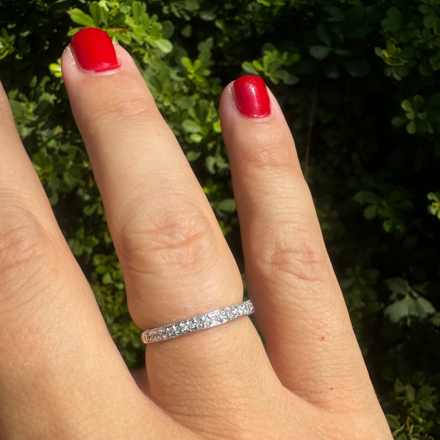 14K gold ring set with Diamonds