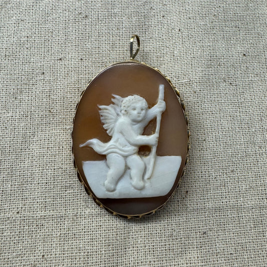 14K gold Cameo pendant & Brooch