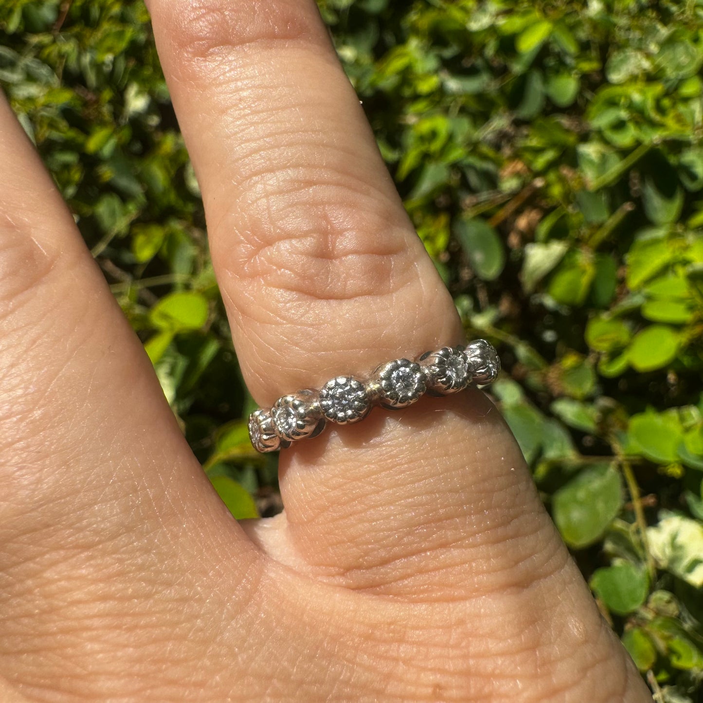 14K gold ring set with Diamonds