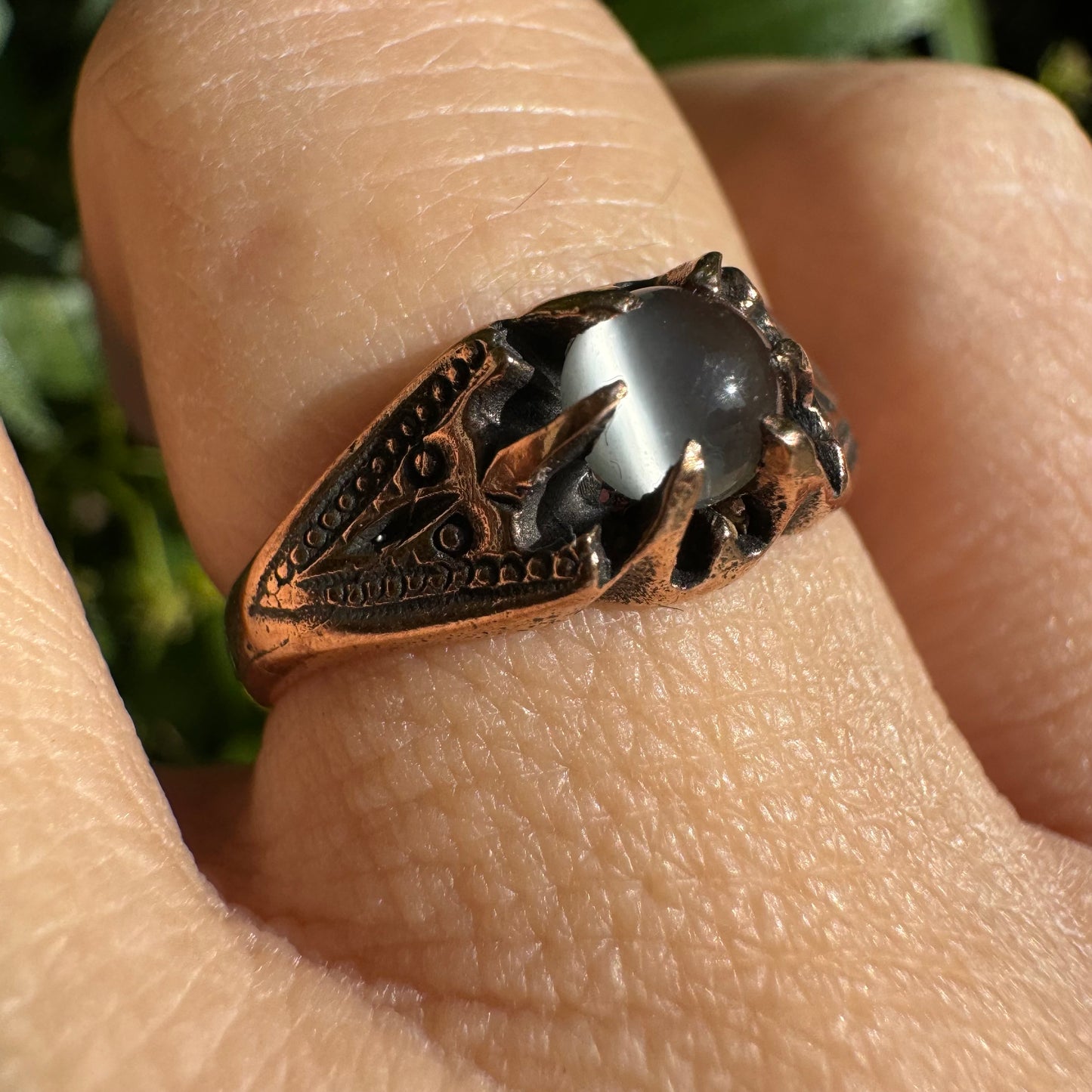 10K gold ring set with Moonstone