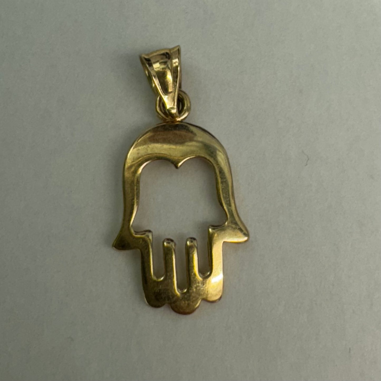 תליון זהב צהוב 14 קראט, ״חמסה״