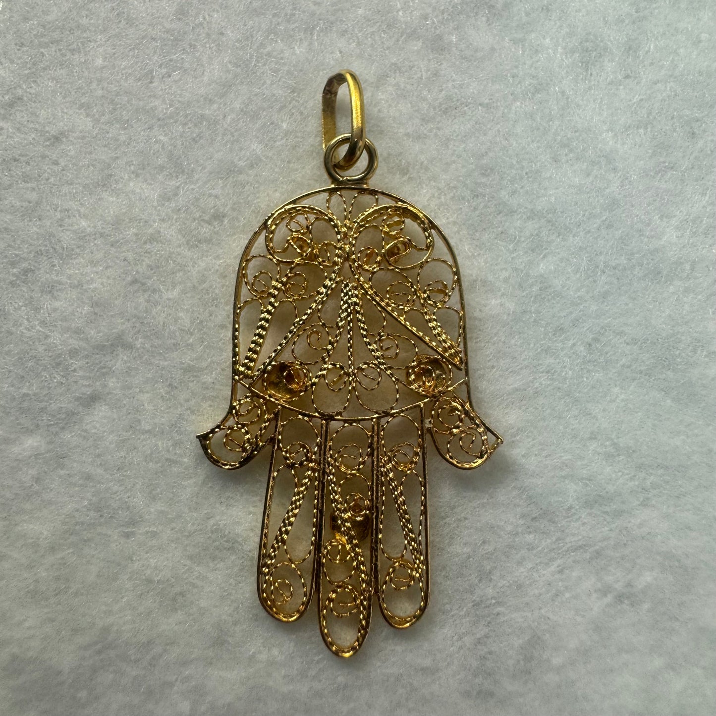 18K gold “Hamsa” pendant