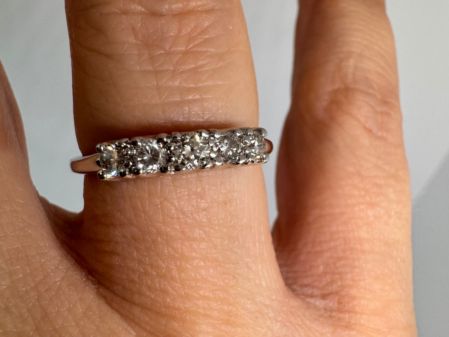 14K gold ring set with Diamonds