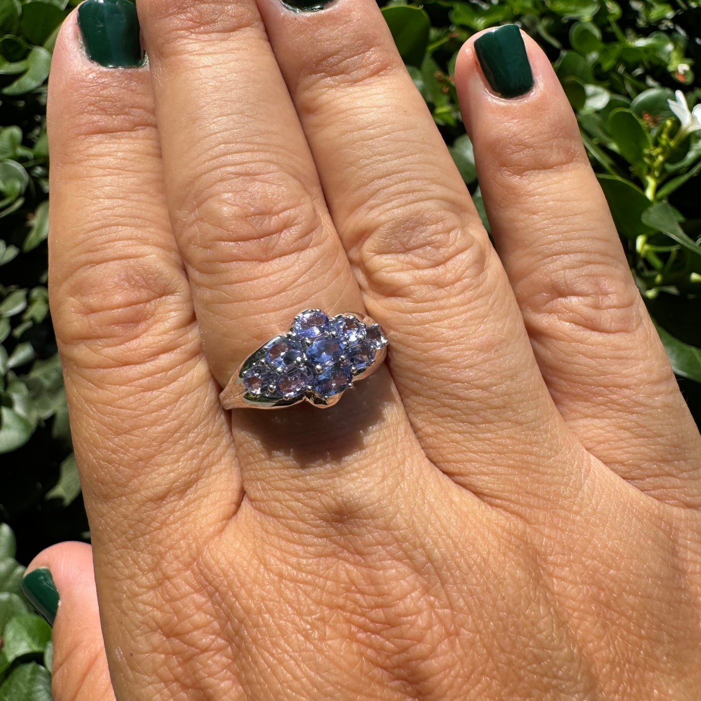 14K gold ring set with Amethyst