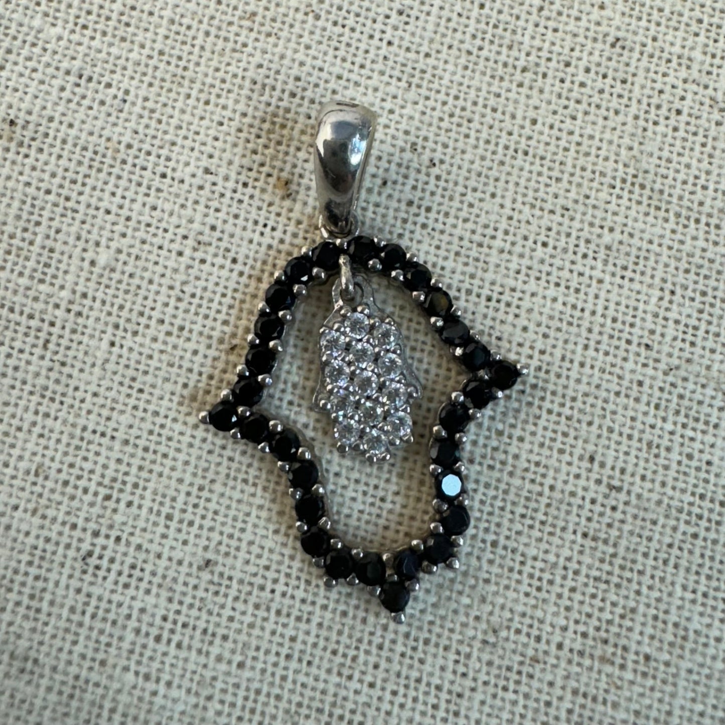 14K gold “Hamsa” pendant set with Diamonds