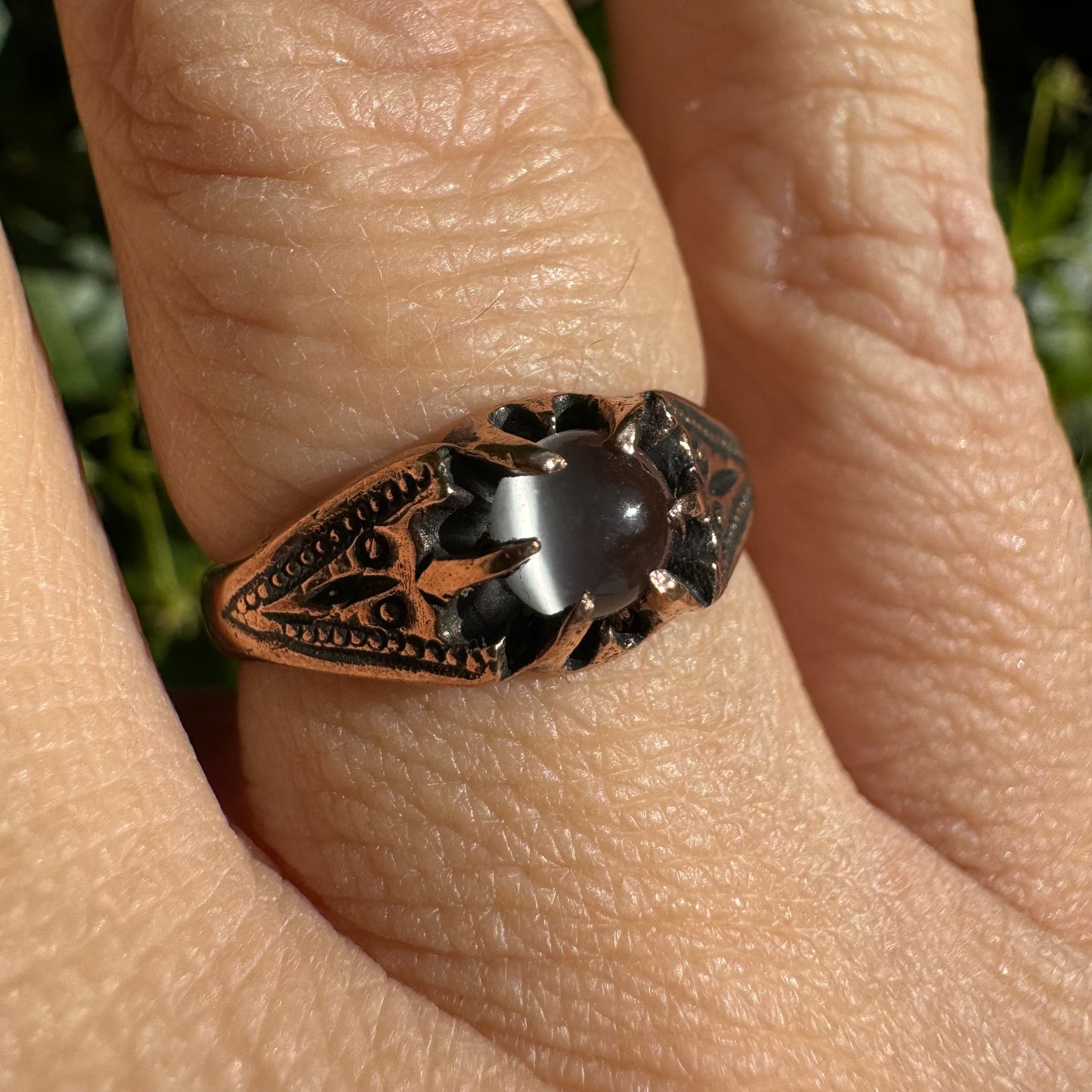 10K gold ring set with Moonstone