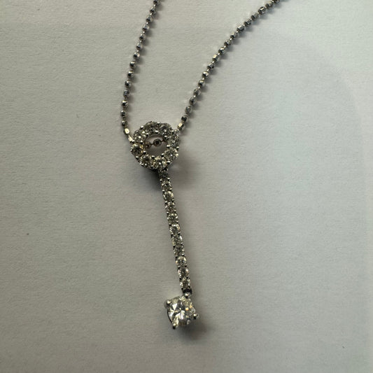 14K gold elegant and delicate Diamonds necklace