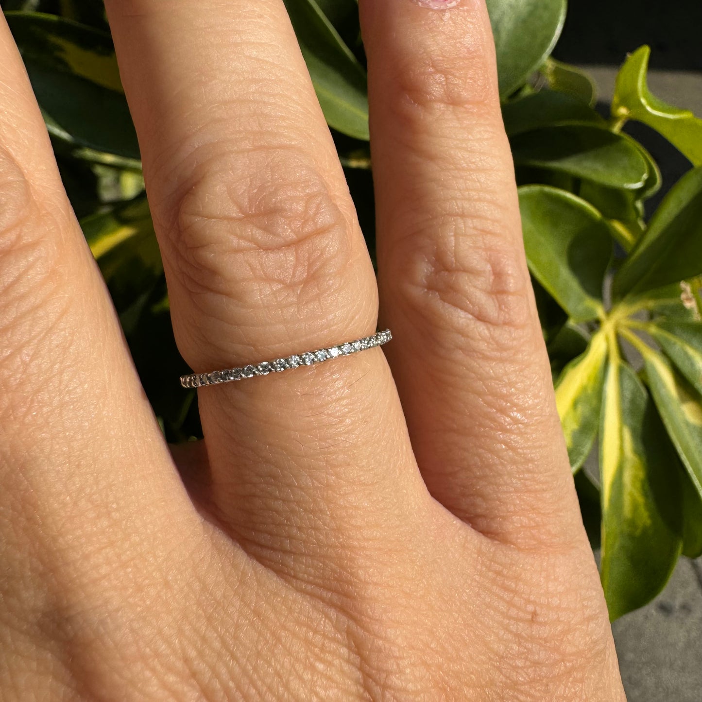 14K gold ring set with Diamonds