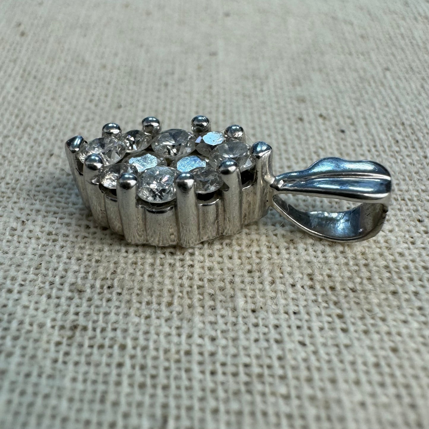 14K gold pendant set with Diamonds