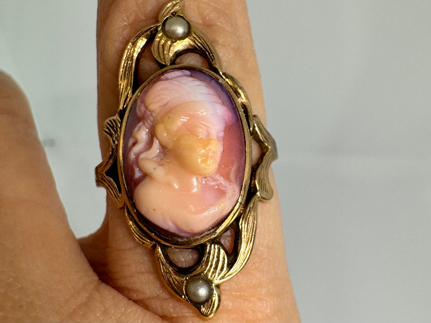 14K gold Cameo ring
