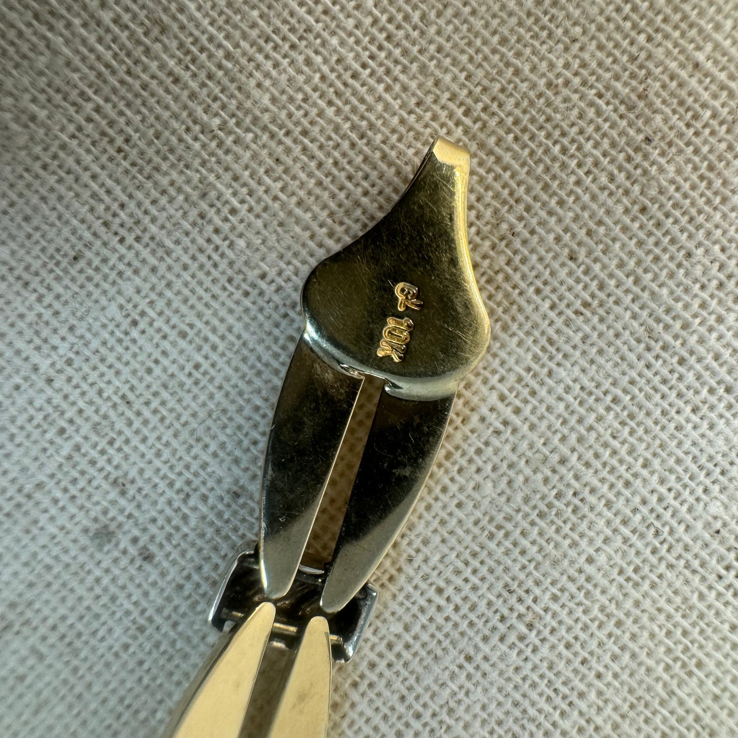 צמיד זהב צהוב וזהב לבן 10 קראט, חוליות.