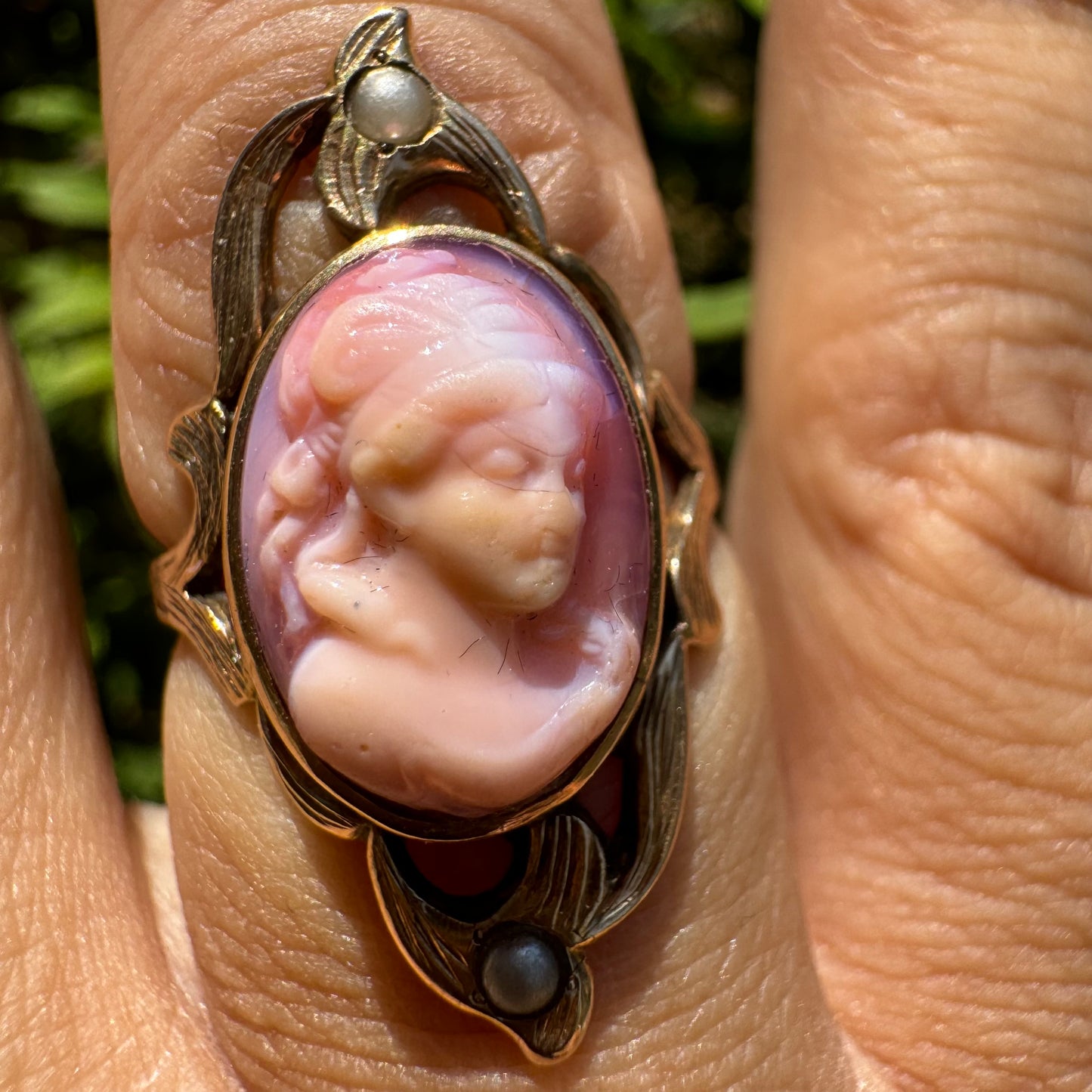 14K gold Cameo ring