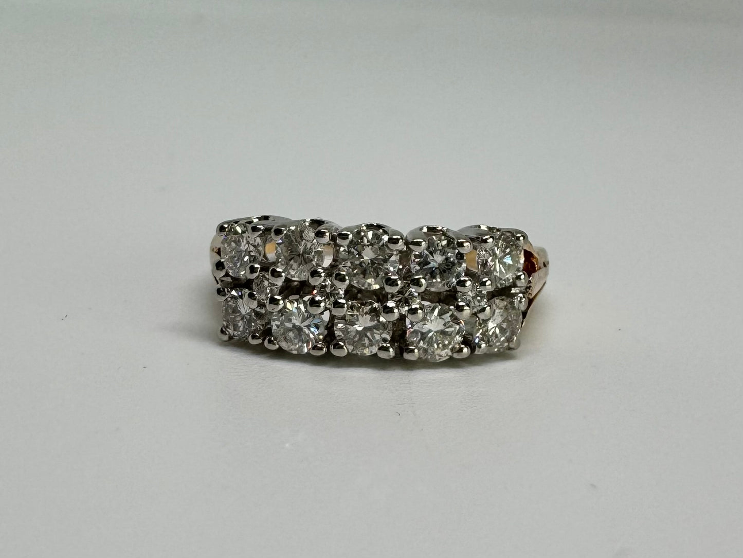 14K gold ring set with Diamonds