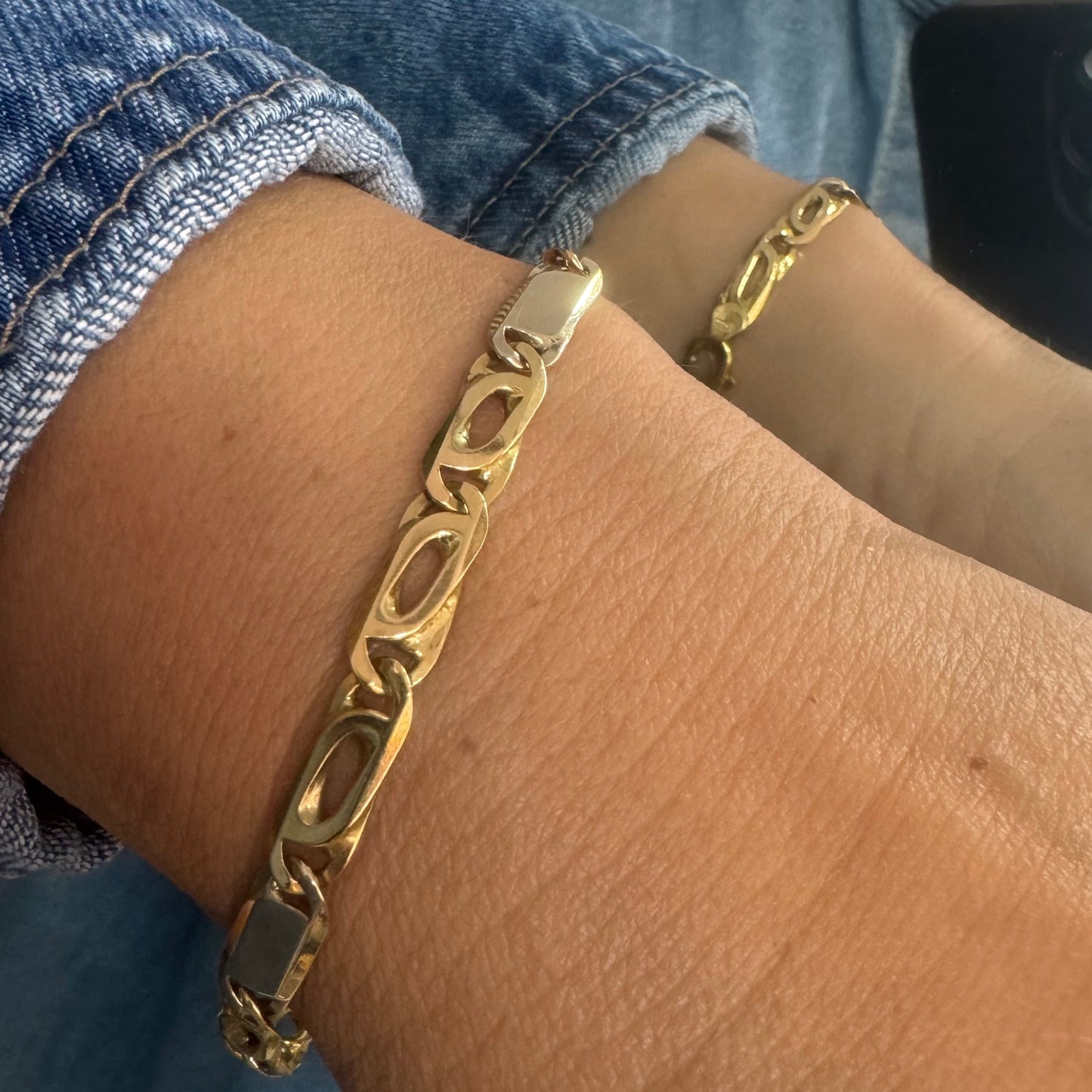 18K gold link bracelet