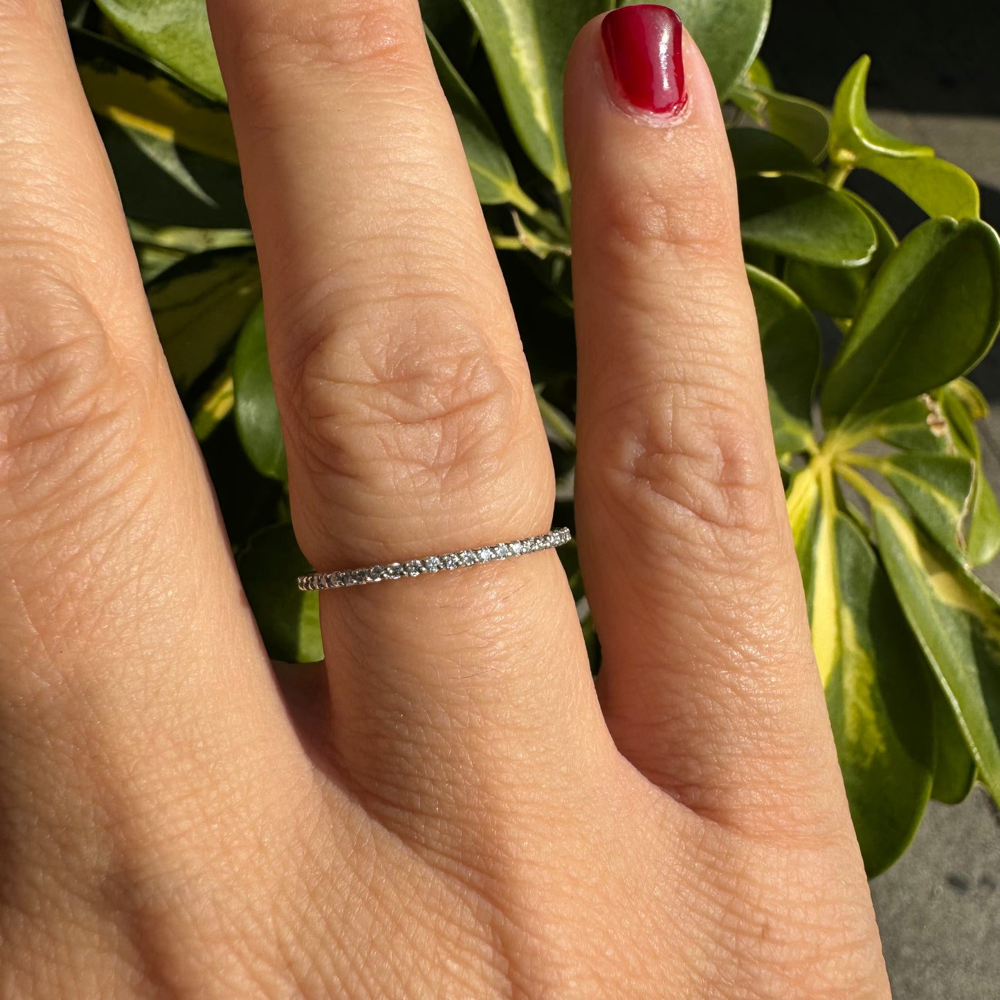 14K gold ring set with Diamonds