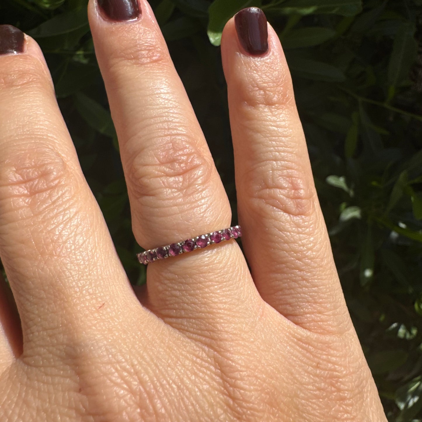 14K gold Eternity ring set with Ruby