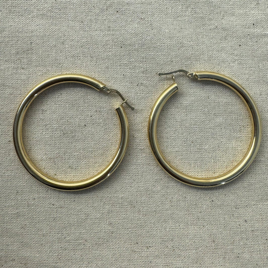 14K gold hoop earrings