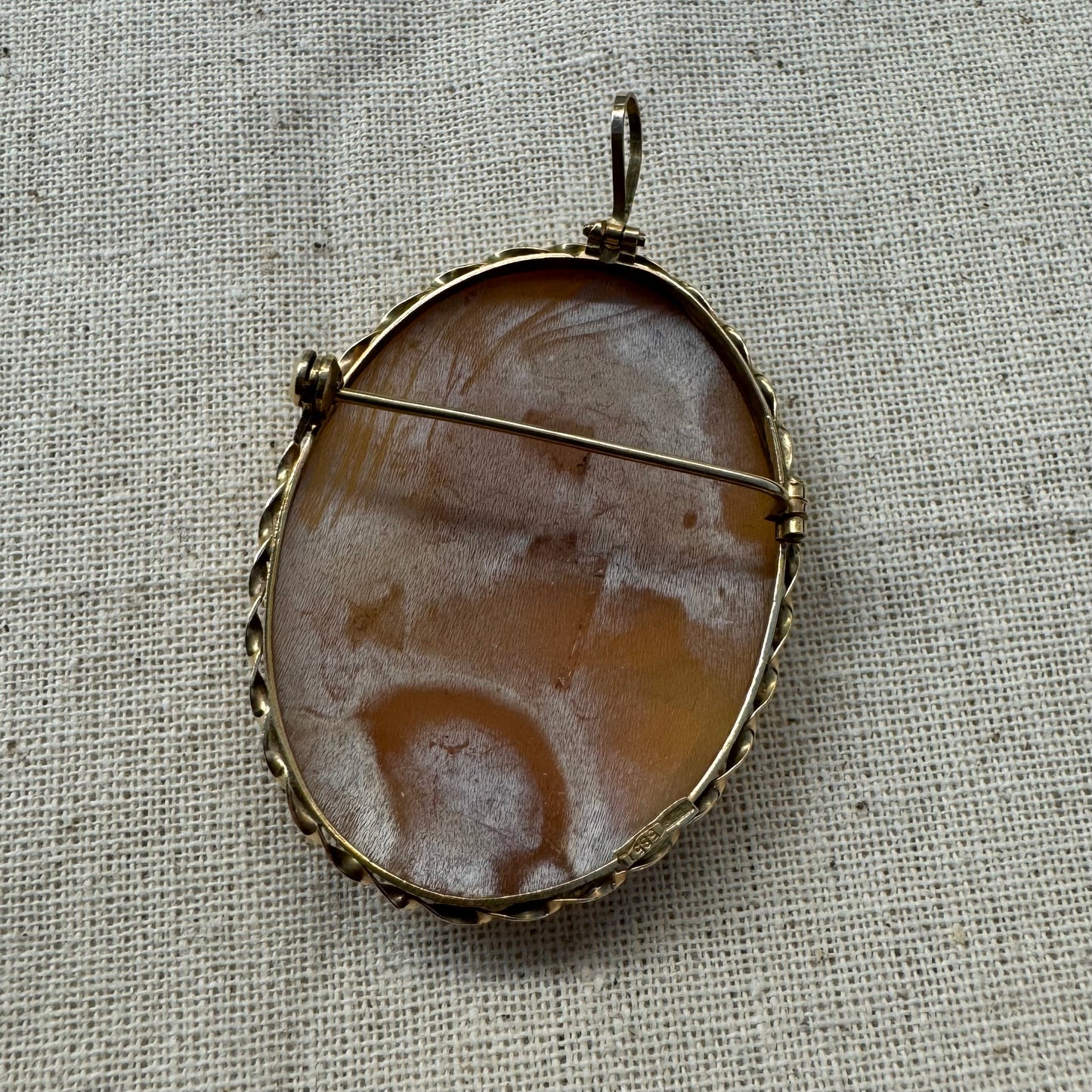 14K gold Cameo pendant & Brooch