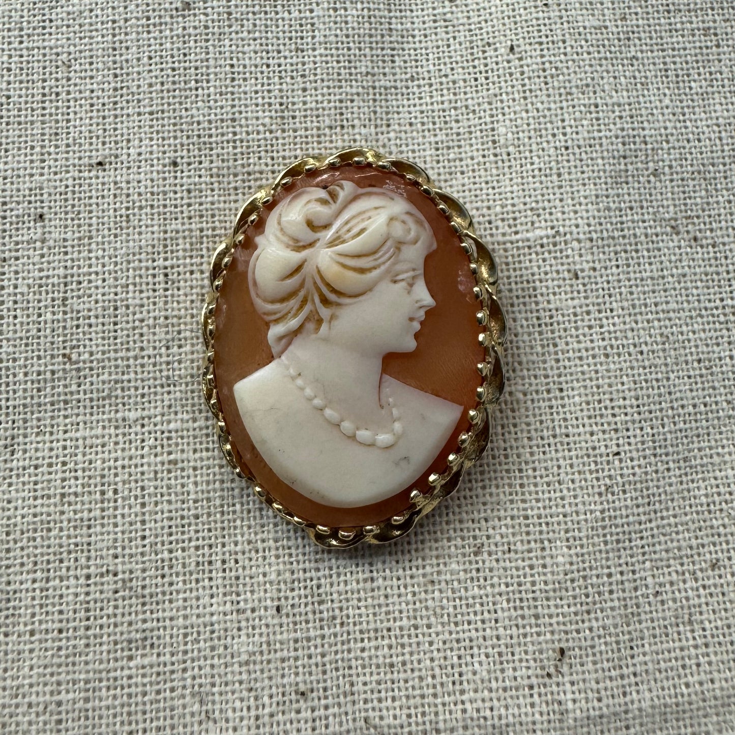 14K gold Cameo Pendant & Brooch