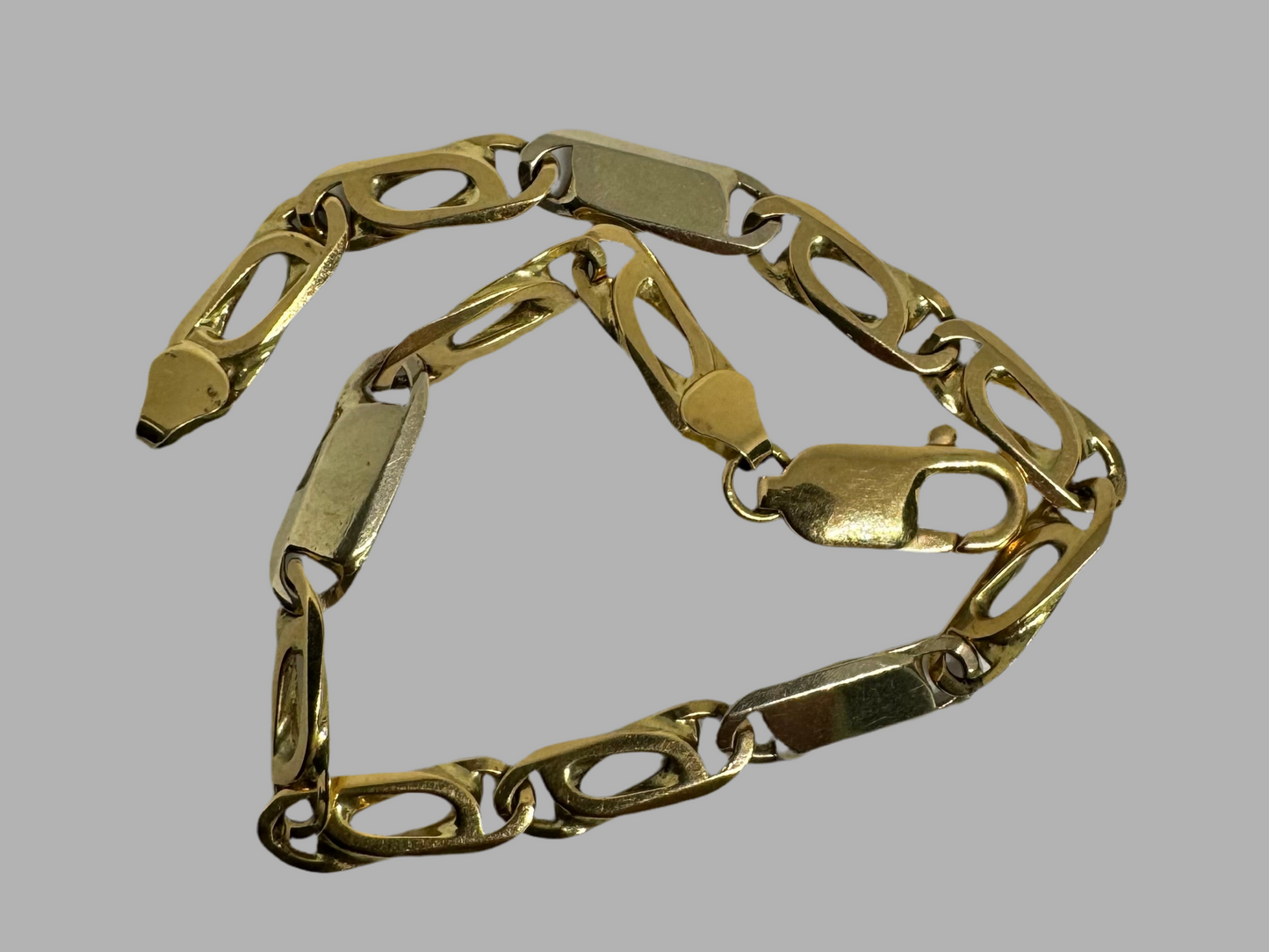 18K gold link bracelet