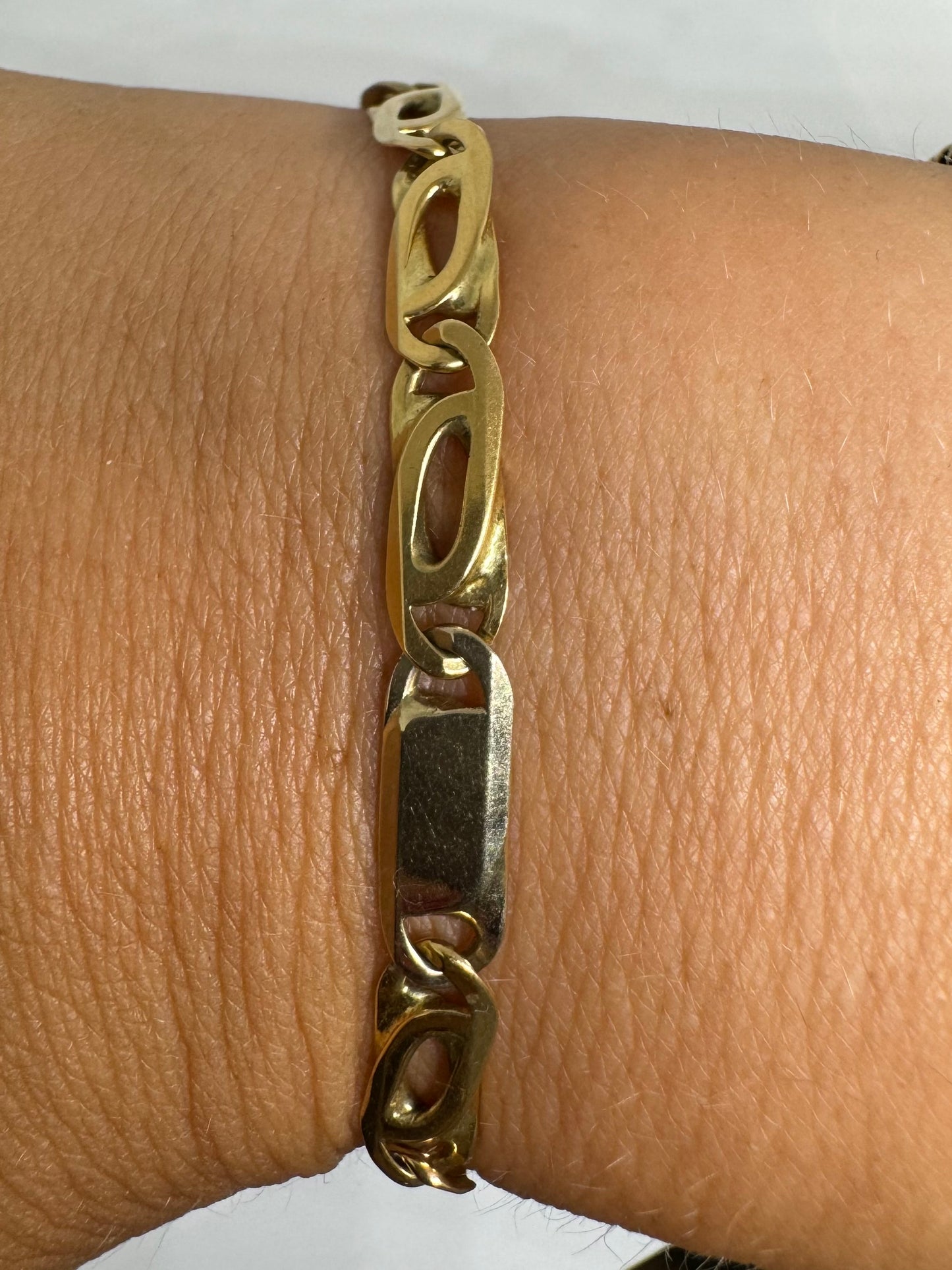 18K gold link bracelet