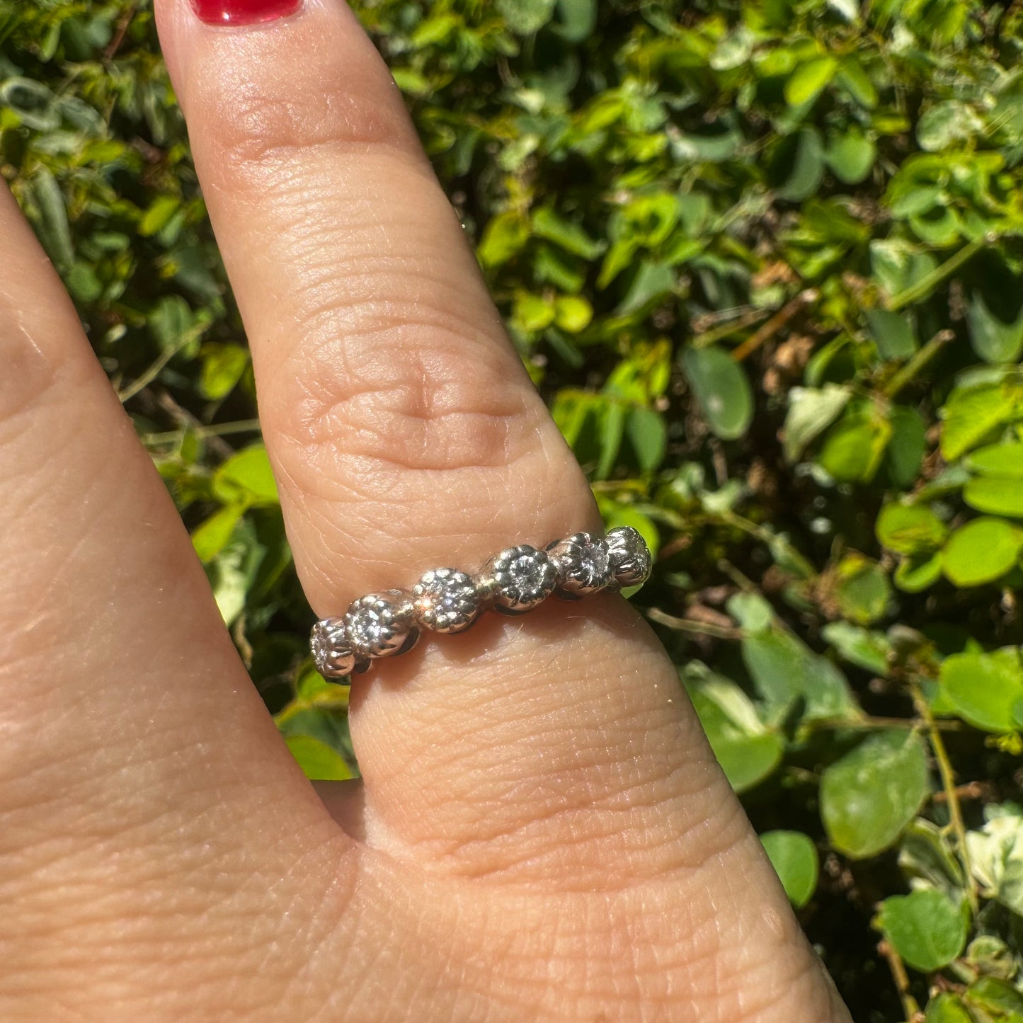 14K gold ring set with Diamonds