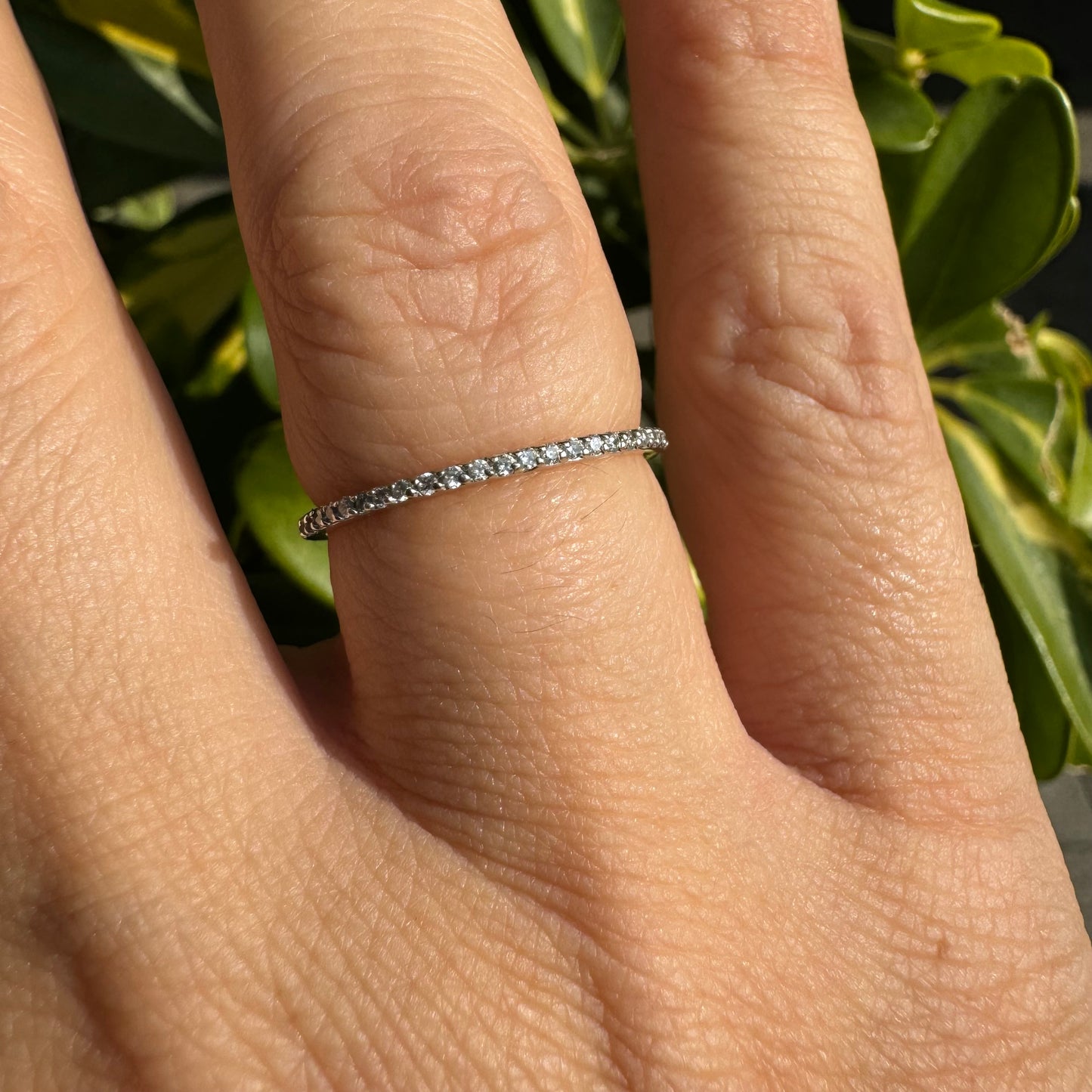 14K gold ring set with Diamonds