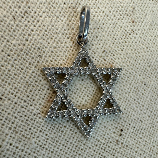 14K gold “Star of David” pendant set with Diamonds