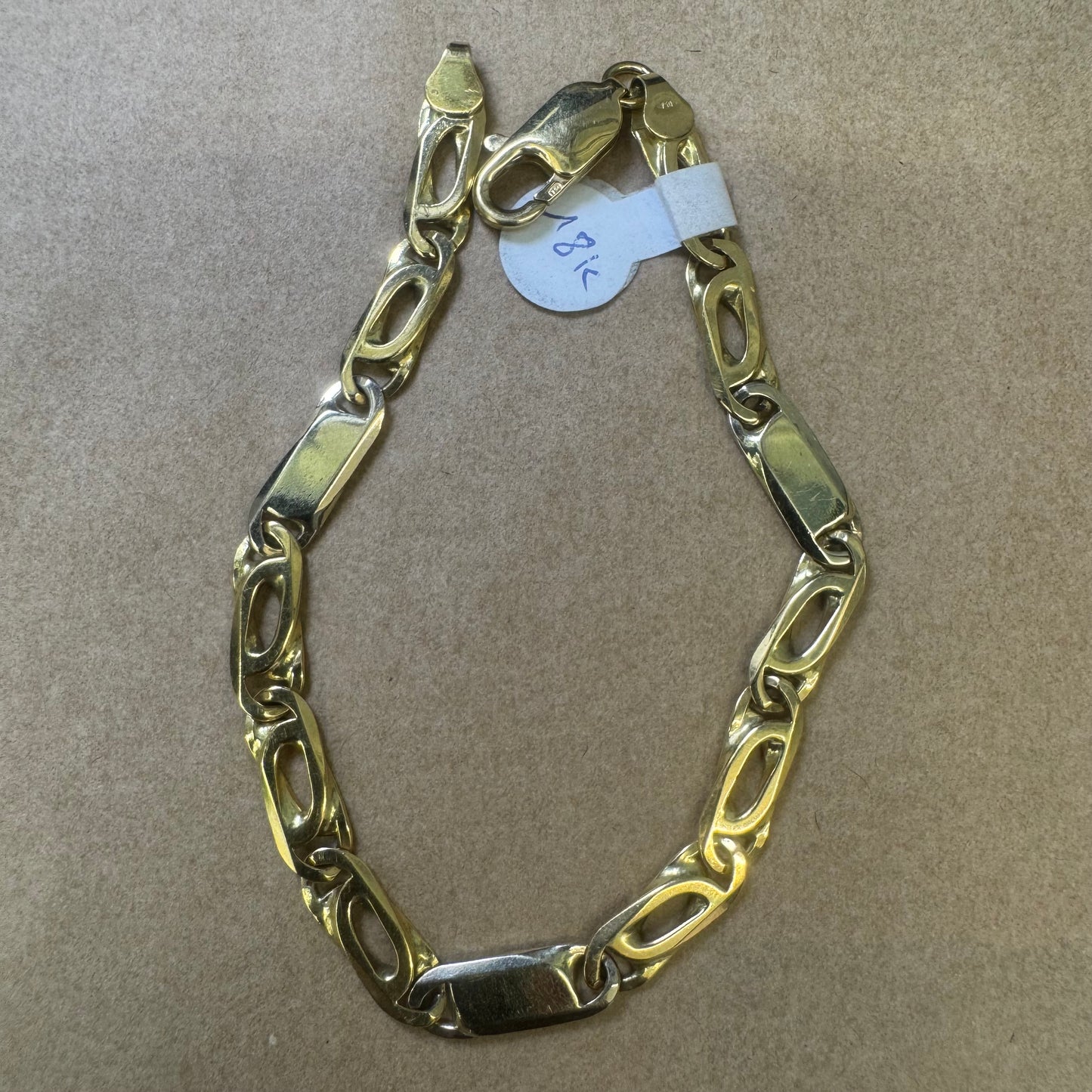 18K gold link bracelet